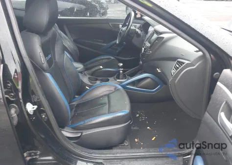 2014 Hyundai Veloster Turbo W/Blue из США, поврежденный, VIN KMHTC6AE9EU197022